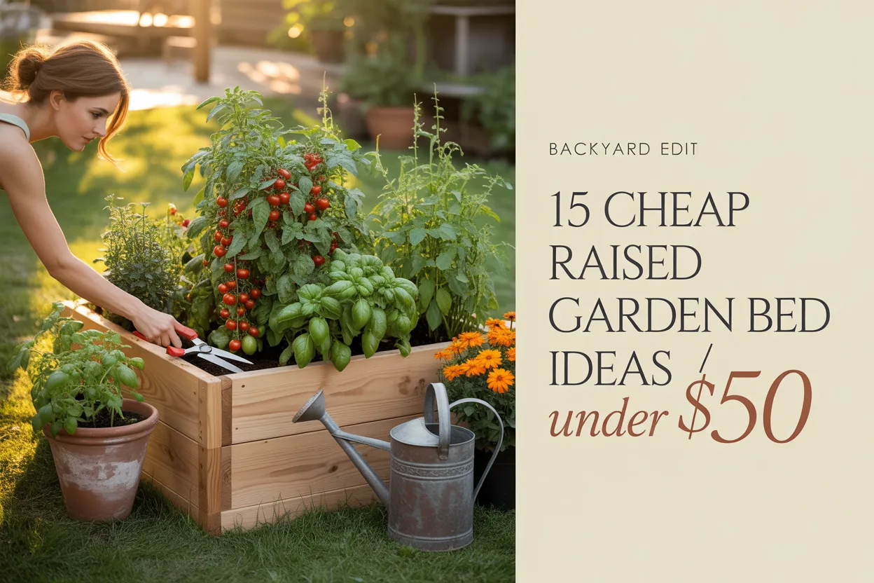 15 Cheap Raised Garden Bed Ideas Under $50 (Beginner-Friendly and Renter-Approved)