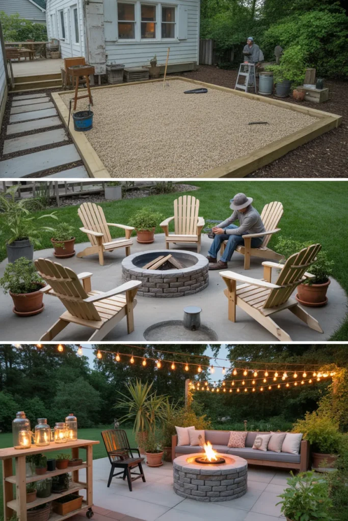 Three weekend backyard makeover on a budget DIY progress timeline