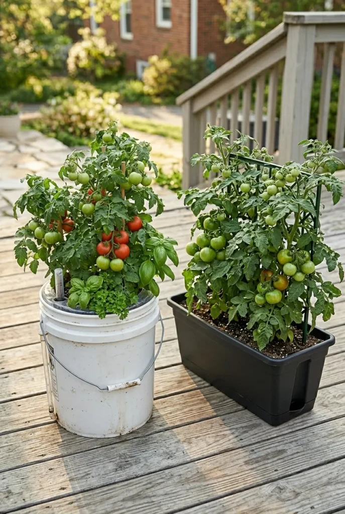DIY versus store-bought self-watering container garden planters