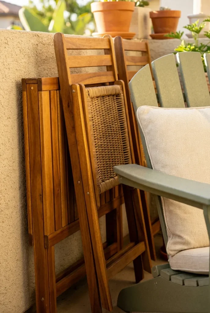 space saving apartment patio furniture bistro set and adirondack chair