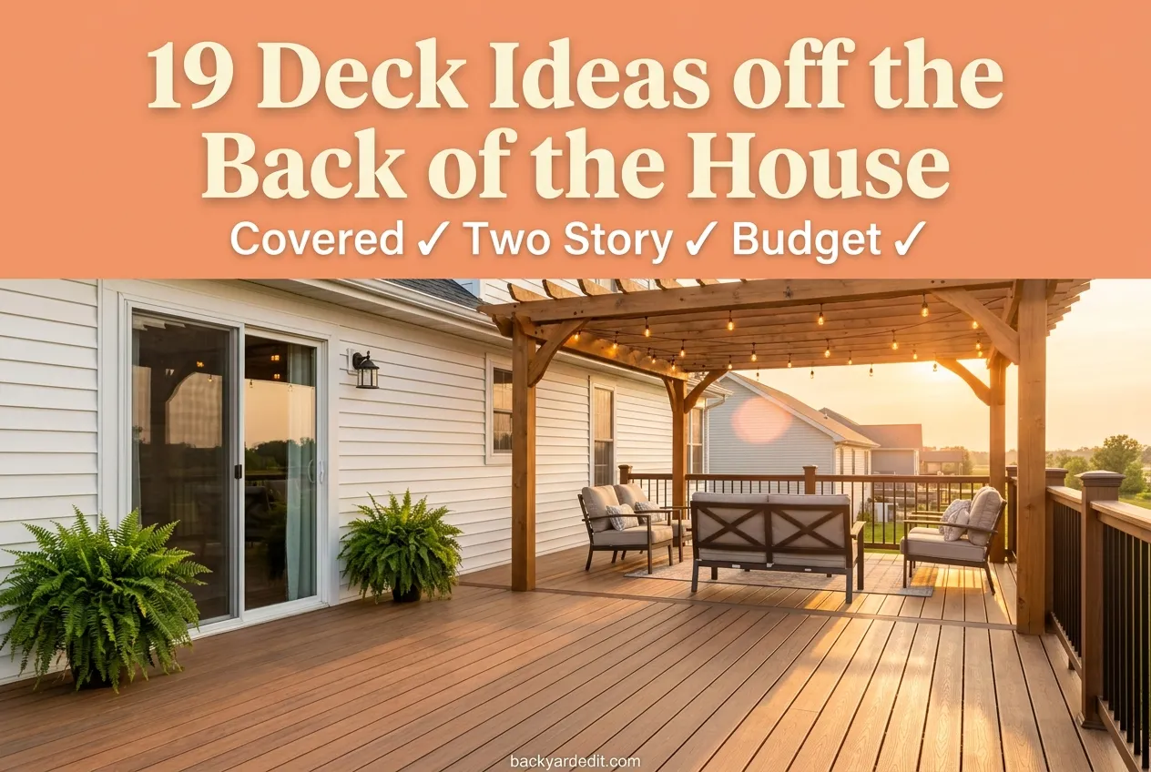 Deck ideas off back of house pin 19 designs from covered to two story, overlay text hero