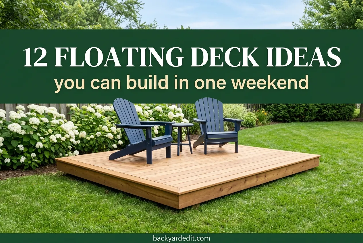 Floating deck ideas pin 12 freestanding builds you can DIY in one weekend
