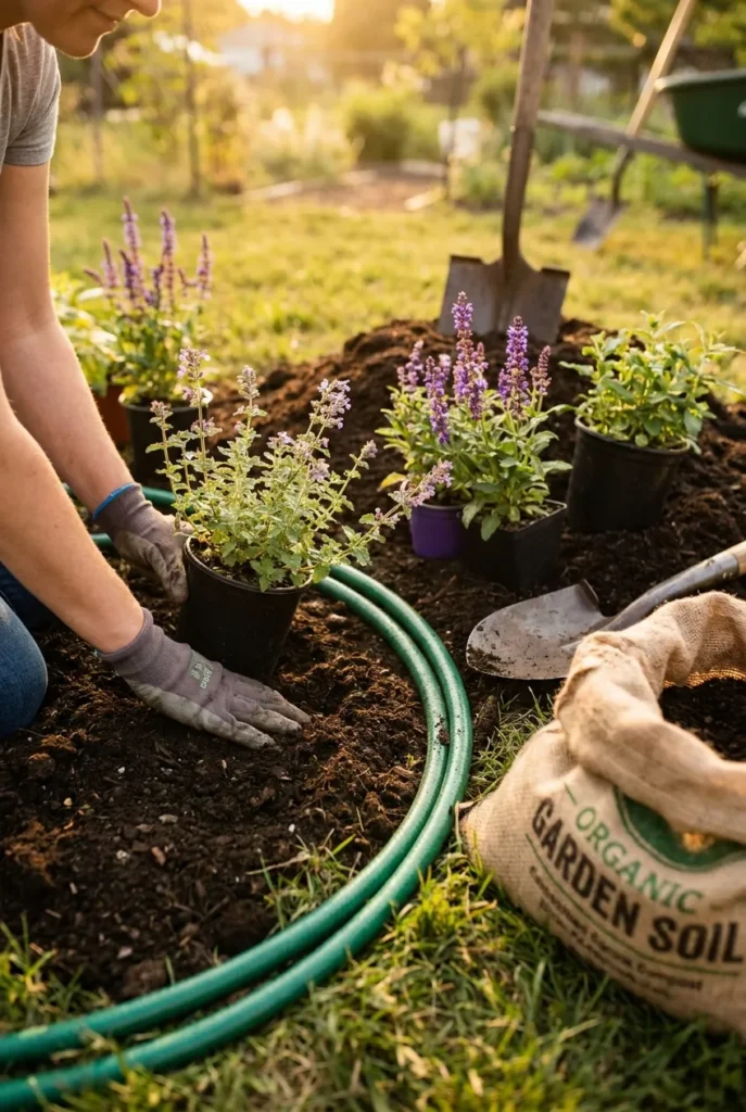 Building a cottage garden border step by step over a weekend