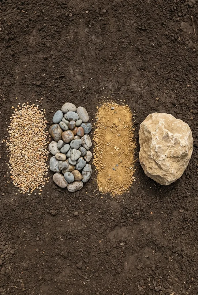 Landscape rock types for front yards pea gravel river rock decomposed granite