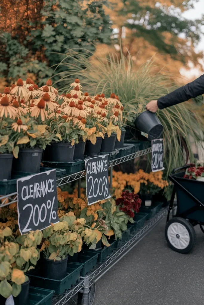 Budget backyard garden ideas buying perennials from the fall clearance rack