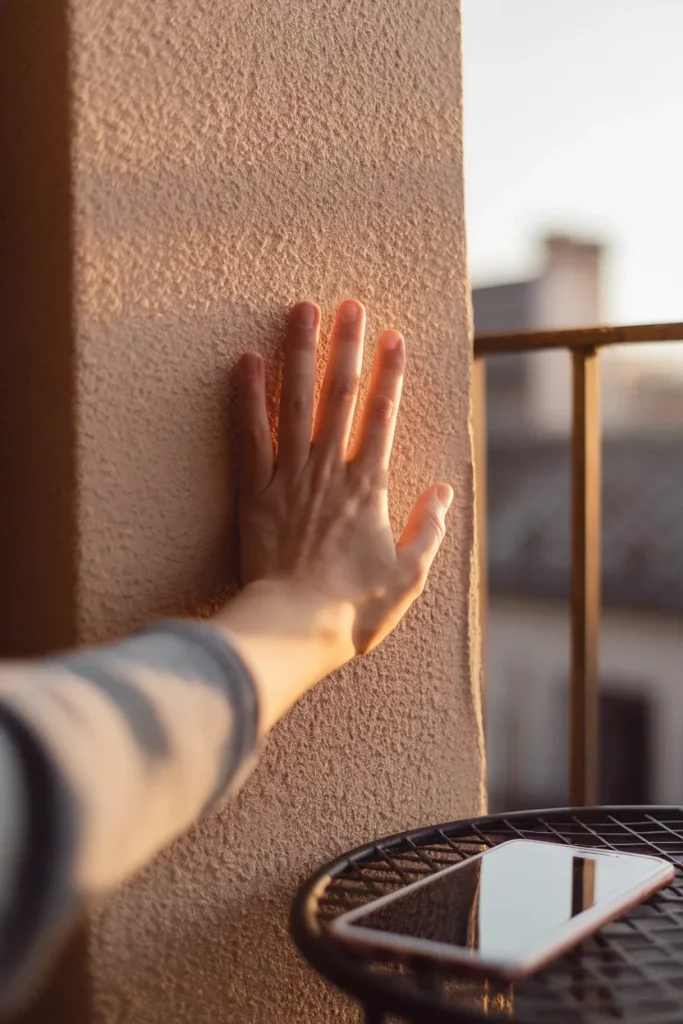 Checking balcony wall surface texture before choosing balcony wall decor hardware