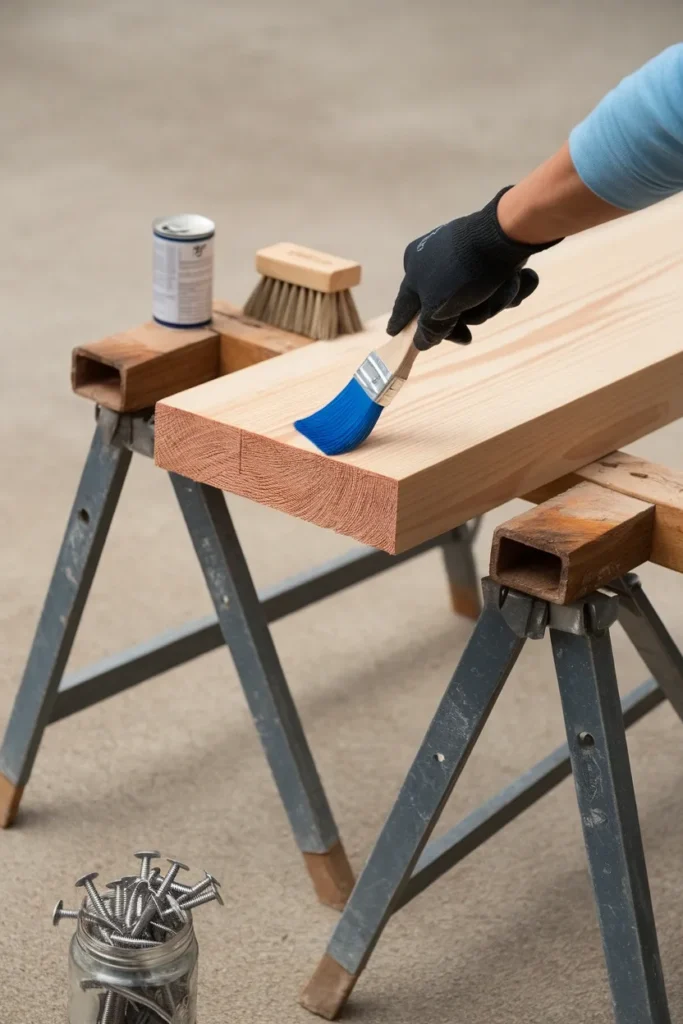 Sealing cut ends protects raised garden bed corners from rot at the joint